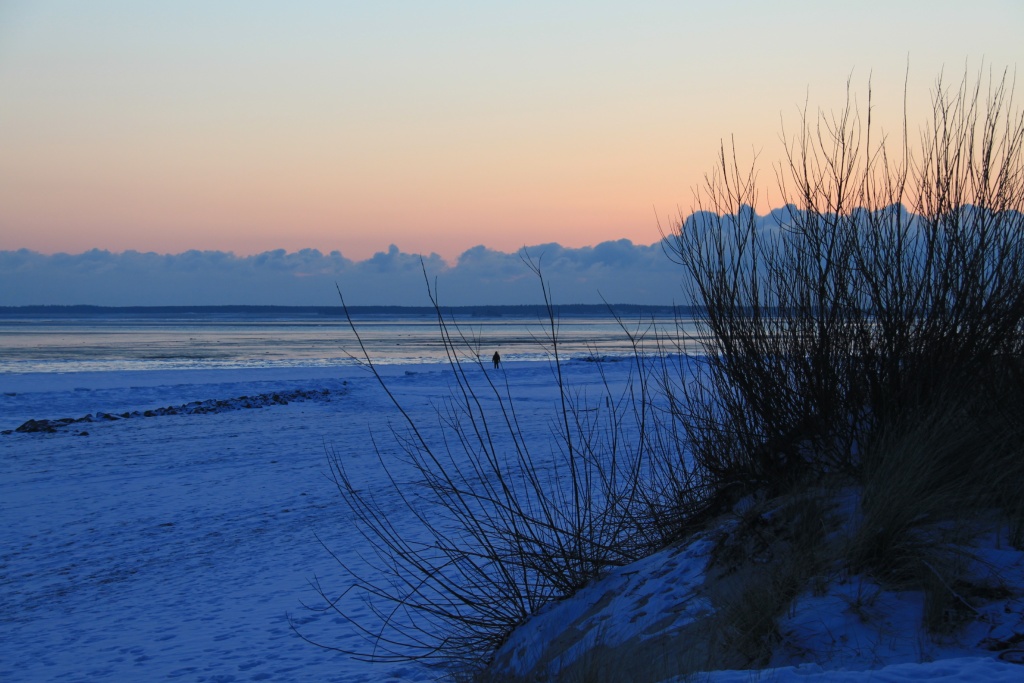 03.02.2012: Utersum, Sonnenuntergang am Strand